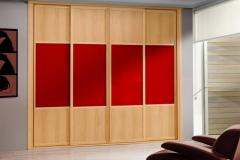 frente-armario-combinado-en-cristal-rojo-y-madera-de-haya-pulimento-natural